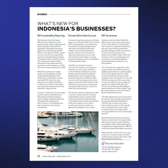 What’s New for Indonesia’s Businesses?